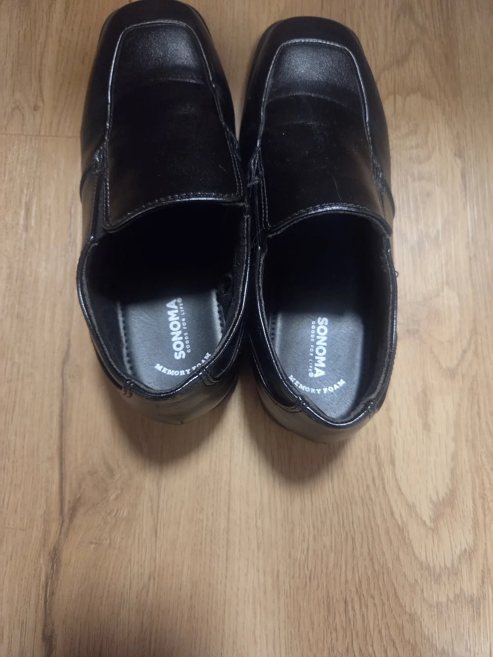 Kid's Black Slip-On Dress Shoes